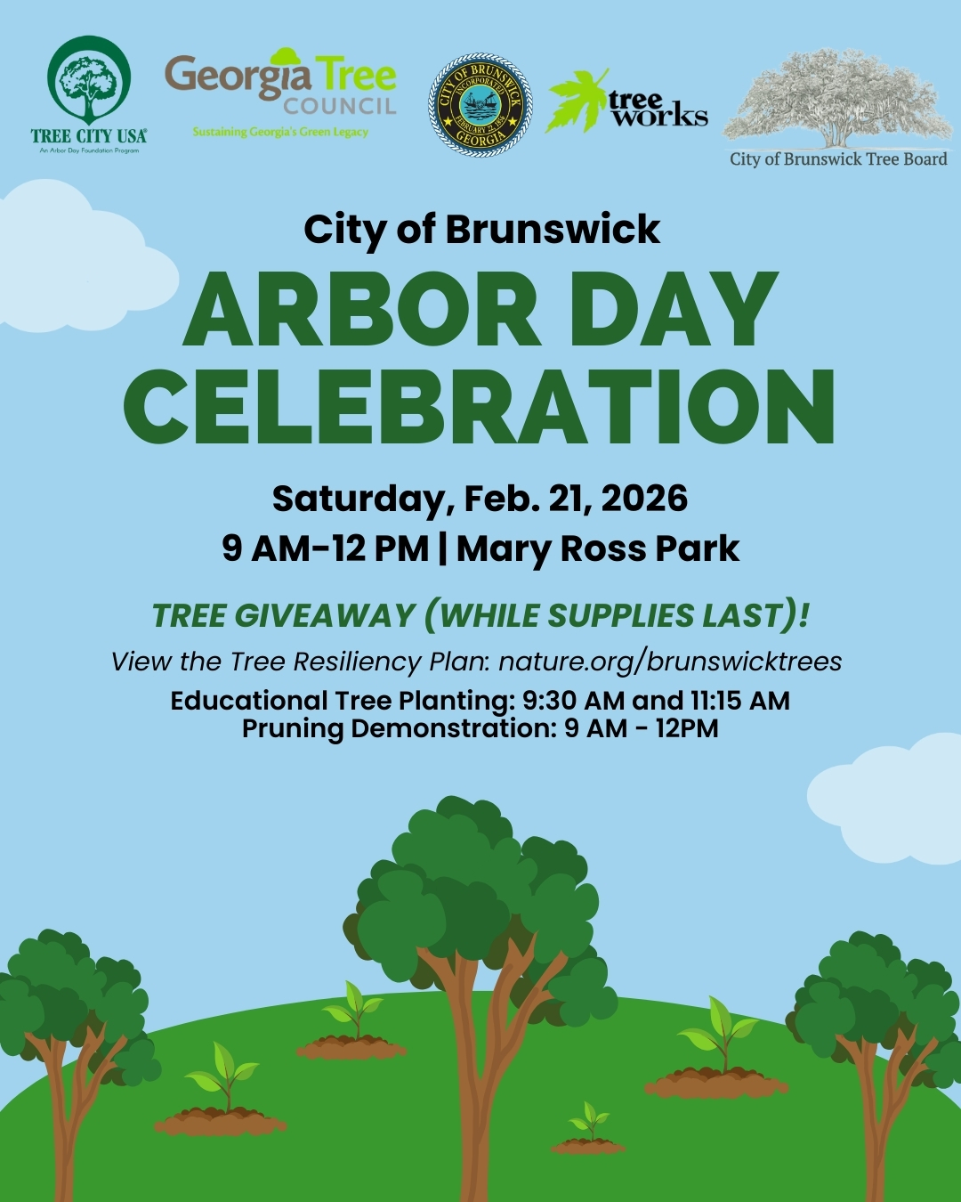 Brunswick Arbor Day poster